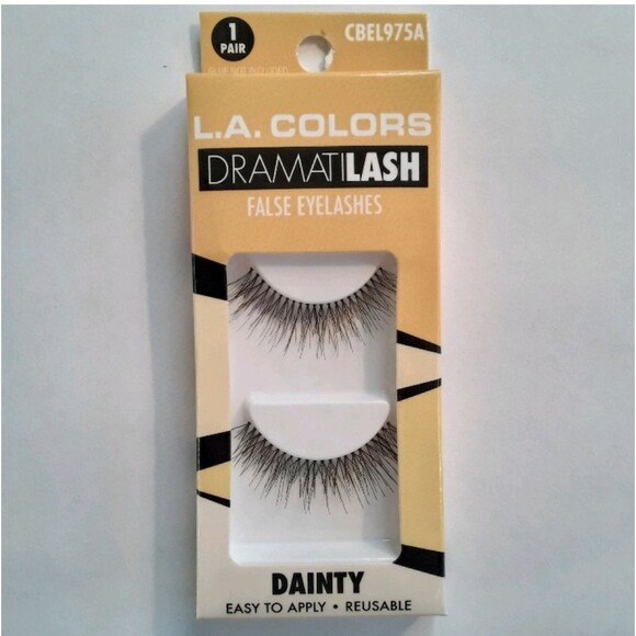 L.A. Colors DramatiLash Dainty False Eyelashes Beauty Women Makeup Pair Eye Lash - Picture 1 of 15